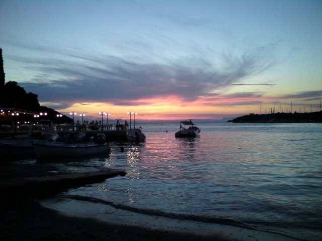  Sunset seen from Sivota harbor